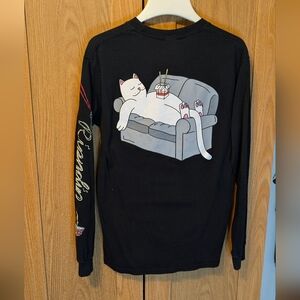Ripndip Black Long Sleeve with Relaxed Cat Graphic